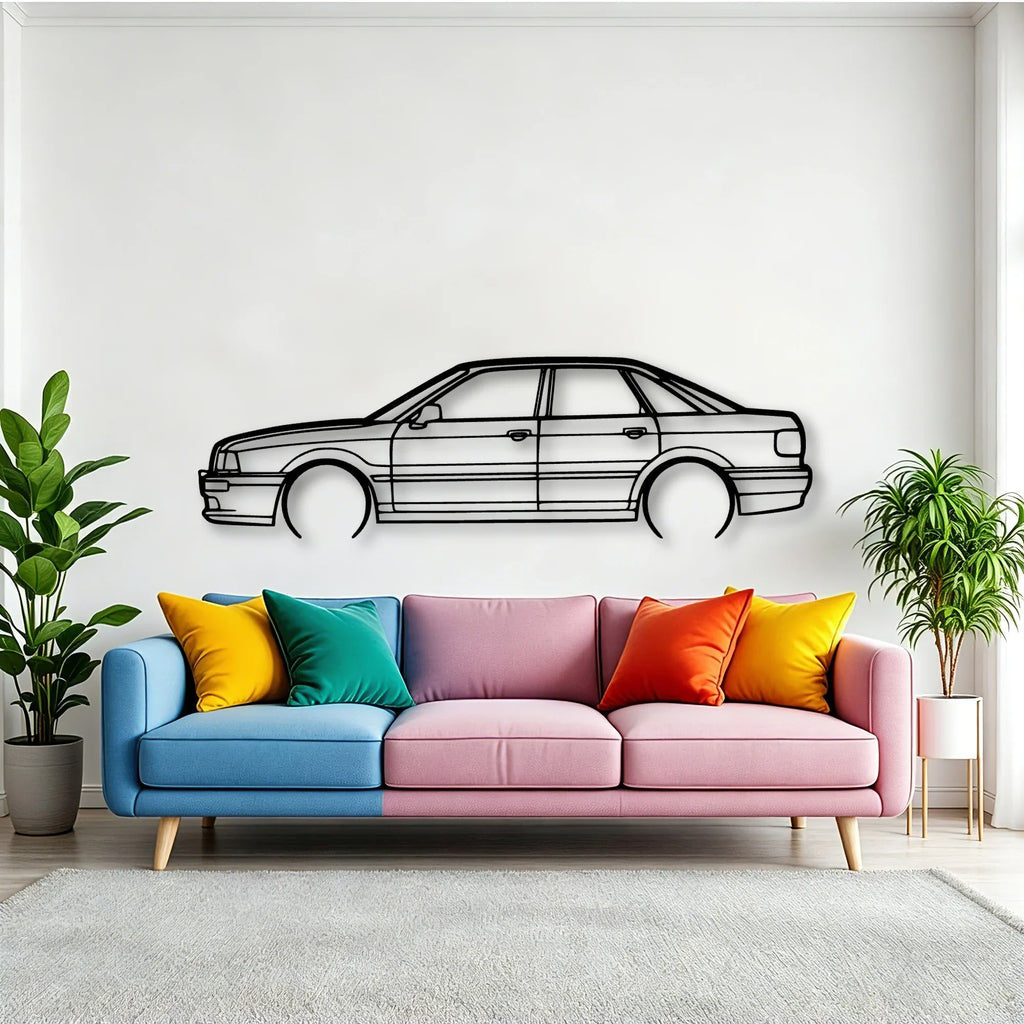 90 B3 1986 Classic Silhouette Metal Wall Art - Tinvibe
