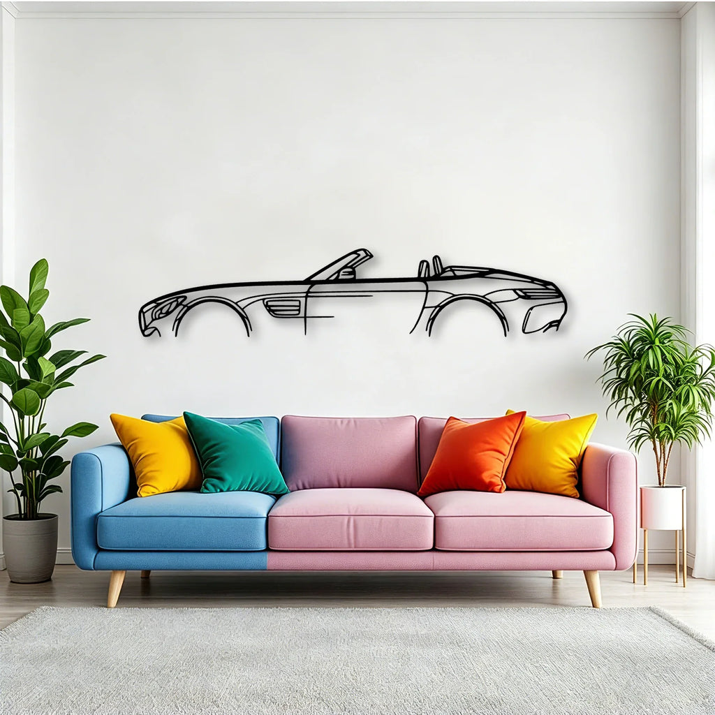 AMG GTC Convertible Classic Silhouette Metal Wall Art - Tinvibe