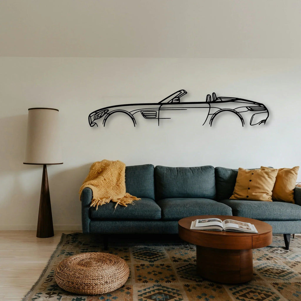 AMG GTC Convertible Classic Silhouette Metal Wall Art - Tinvibe