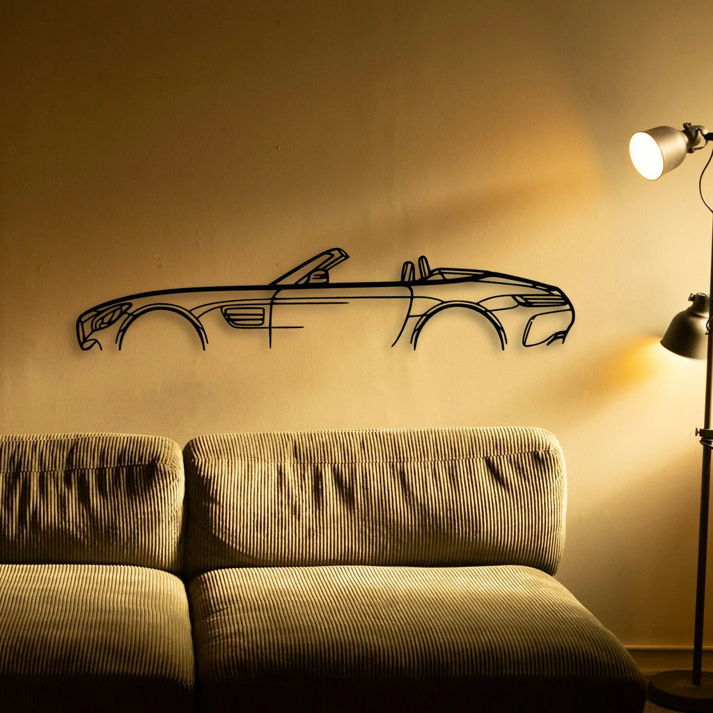 AMG GTC Convertible Classic Silhouette Metal Wall Art - Tinvibe