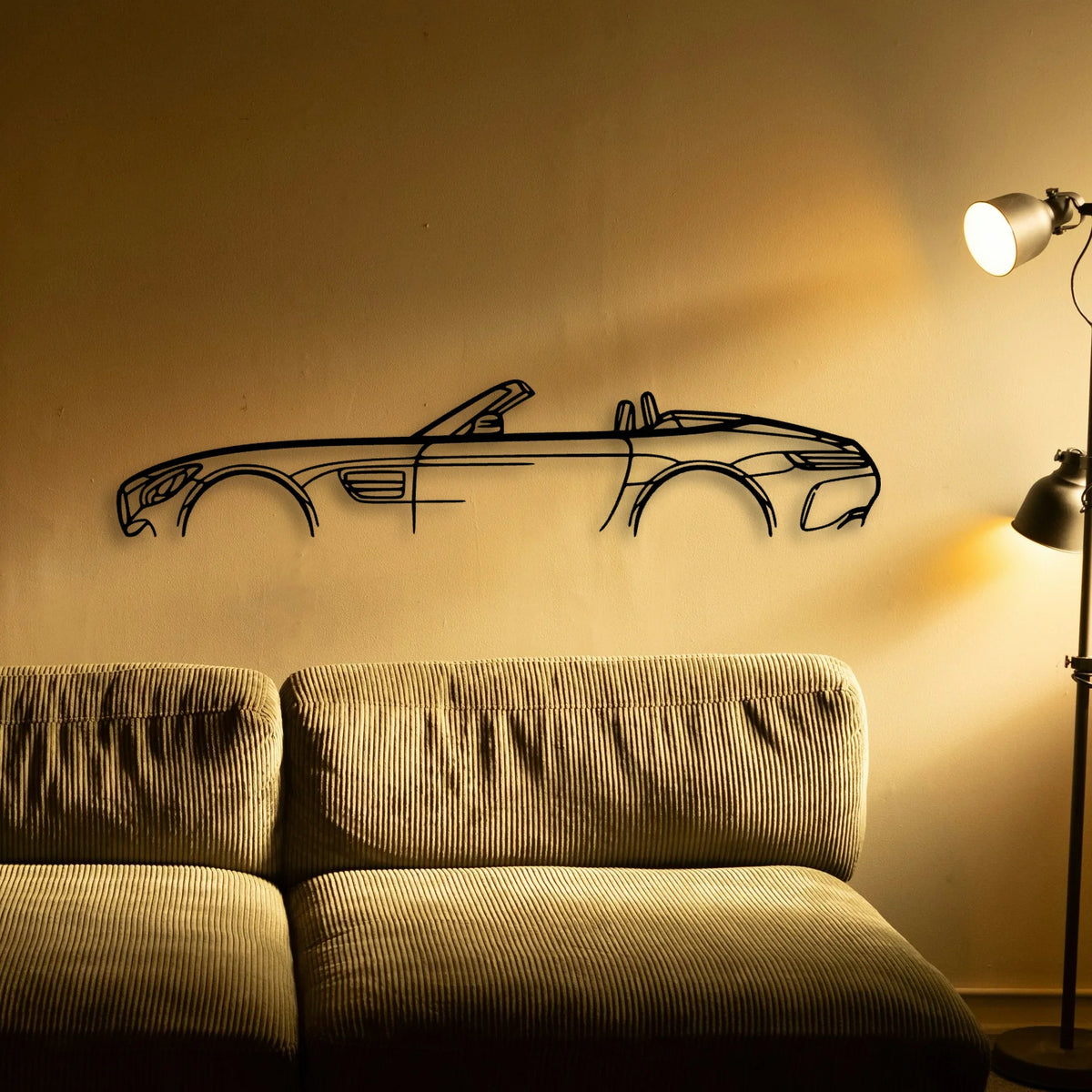 AMG GTC Convertible Classic Silhouette Metal Wall Art - Tinvibe