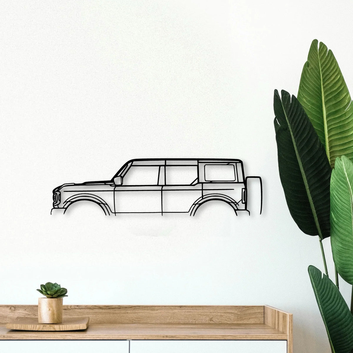 Bronco Classic Silhouette Metal Wall Art - Tinvibe