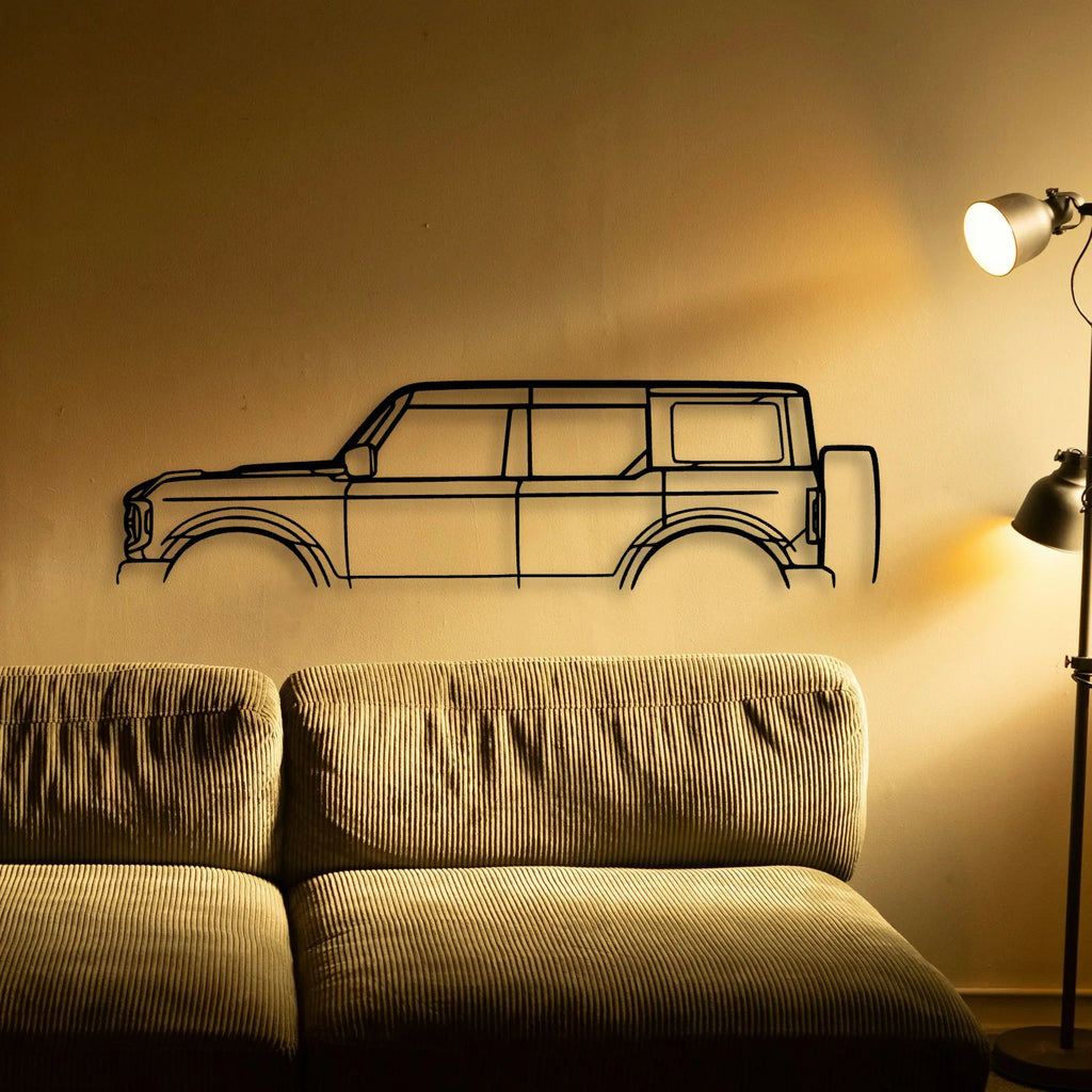 Bronco Classic Silhouette Metal Wall Art - Tinvibe