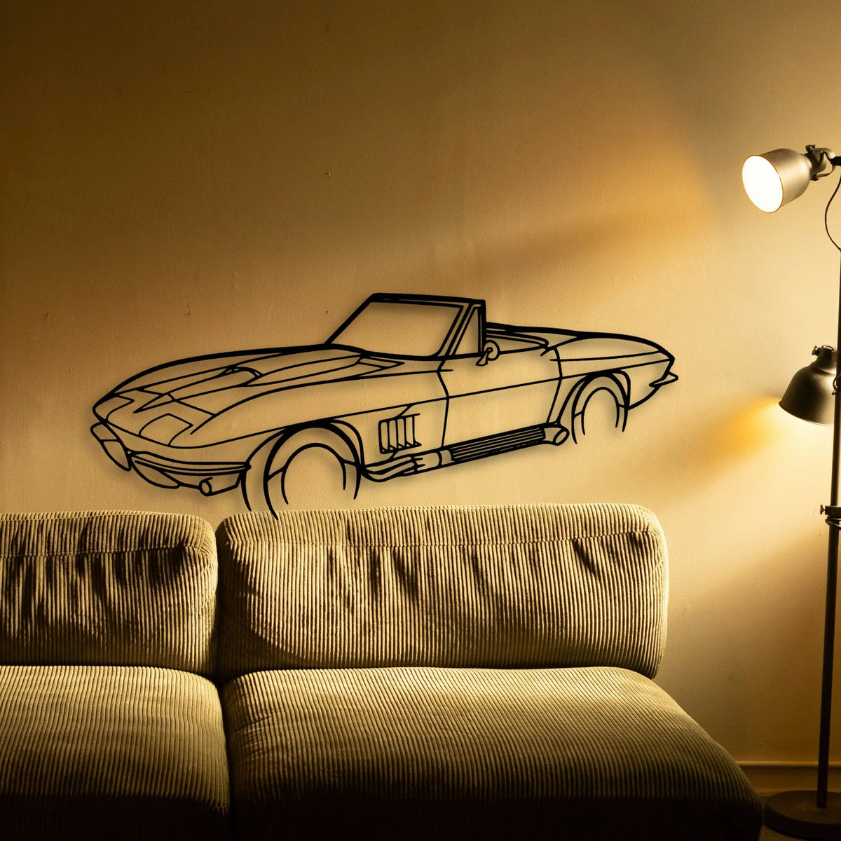 C2 Angle 2 Classic Silhouette Metal Wall Art - Tinvibe