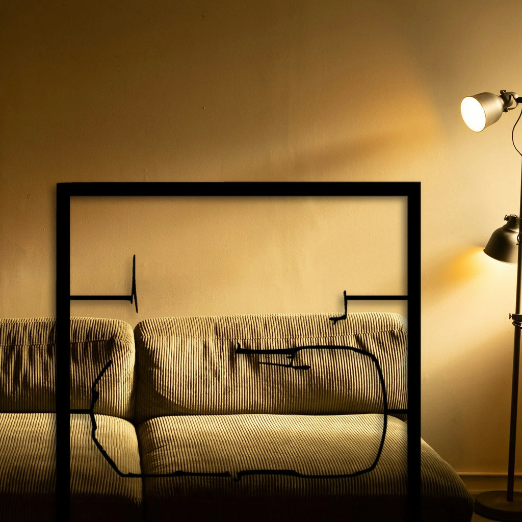 C7 Frame Classic Silhouette Metal Wall Art - Tinvibe