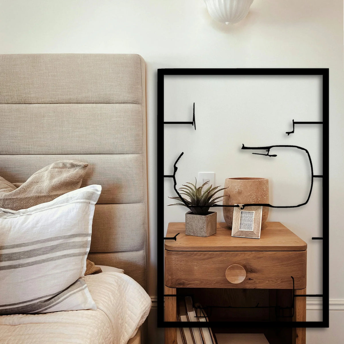 C7 Frame Classic Silhouette Metal Wall Art - Tinvibe