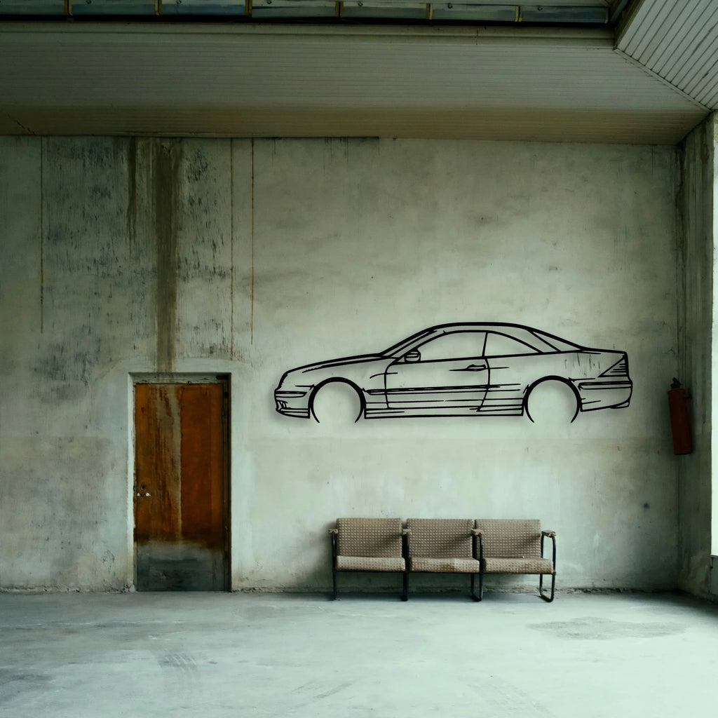 CL55 AMG 2004 Classic Silhouette Metal Wall Art - Tinvibe