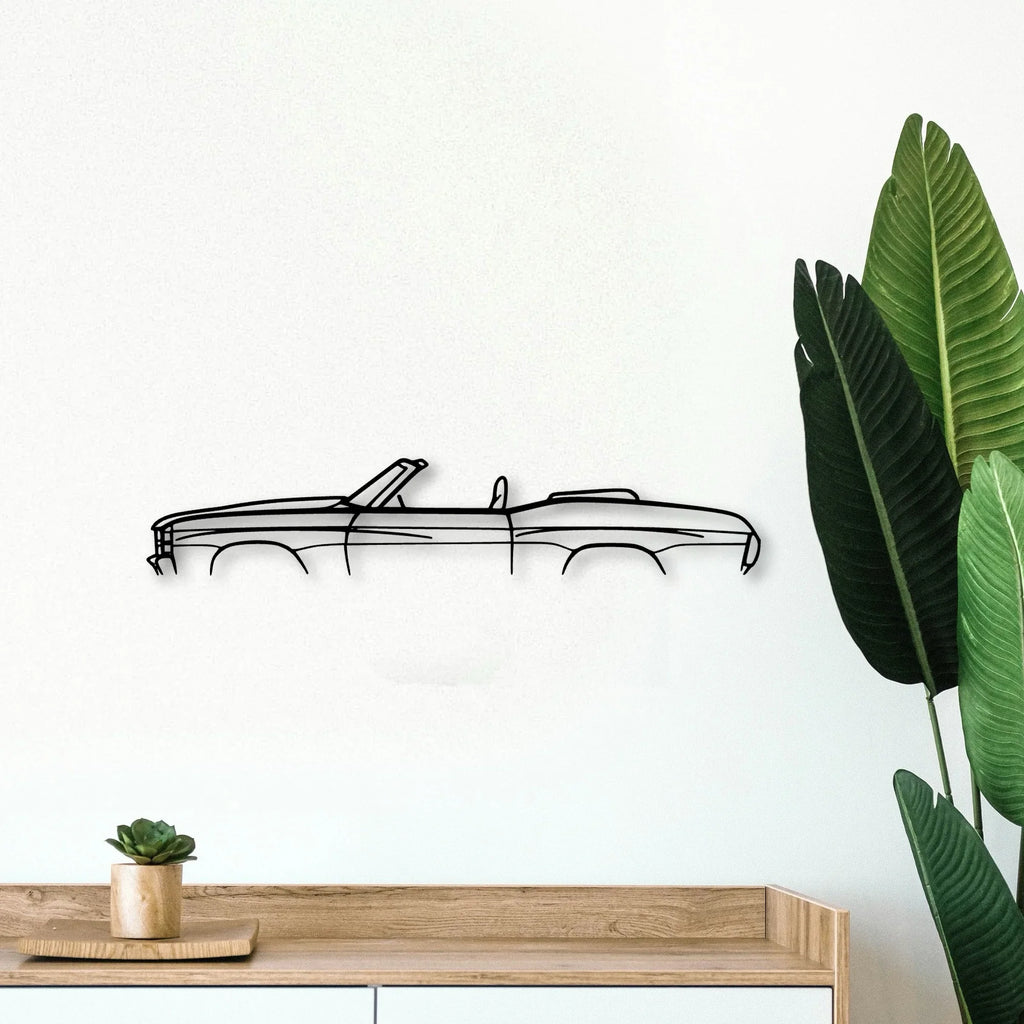 Chevelle Convertible 1971 Classic Silhouette Metal Wall Art - Tinvibe