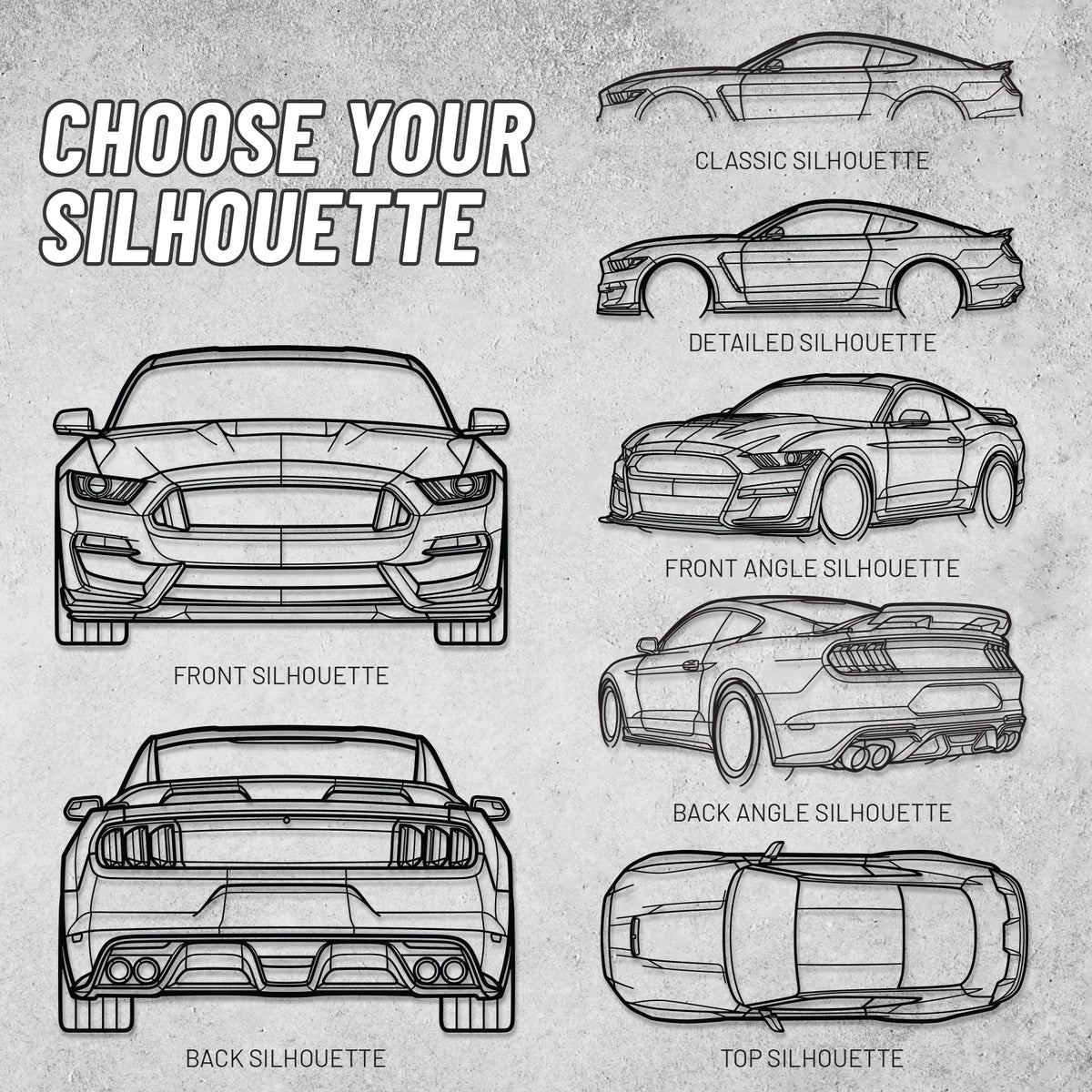 Your Custom Car Silhouette Metal Wall Art Service