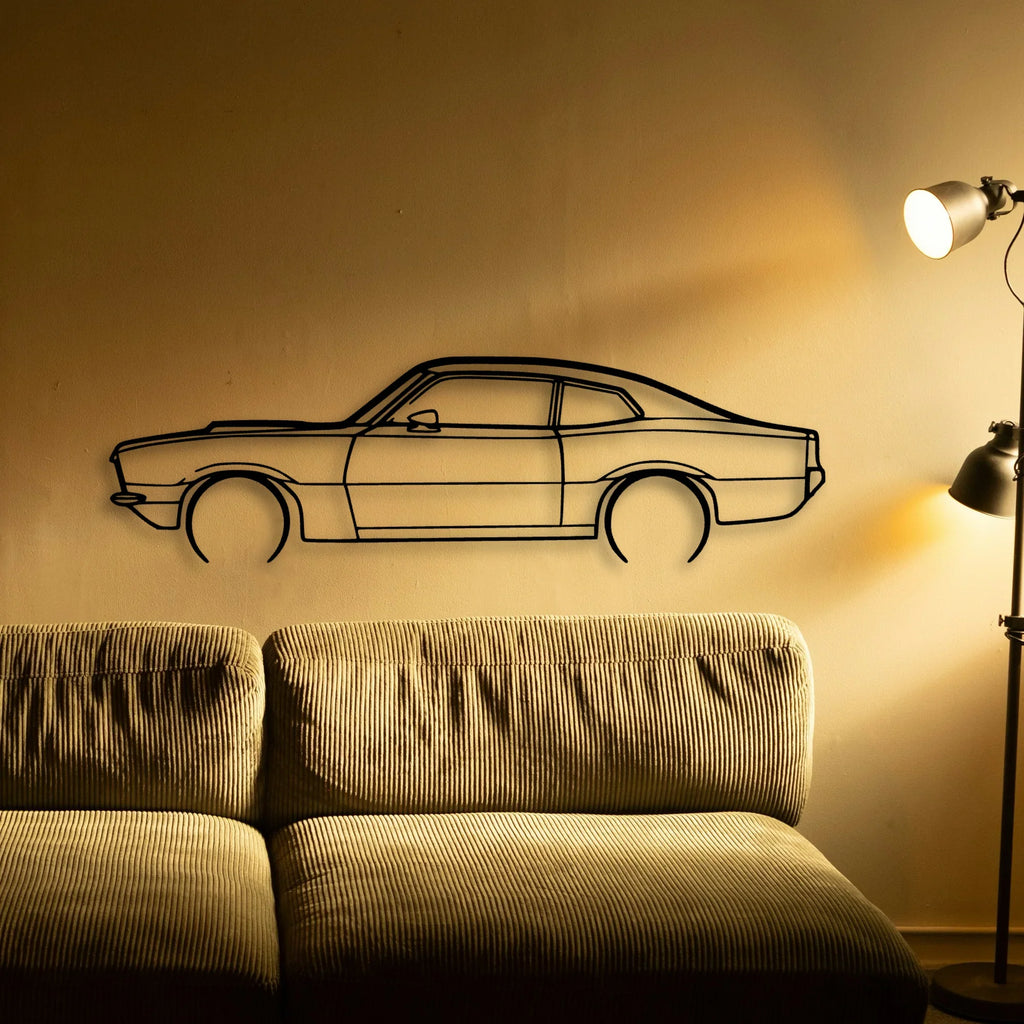 Comet 1973 Classic Silhouette Metal Wall Art - Tinvibe