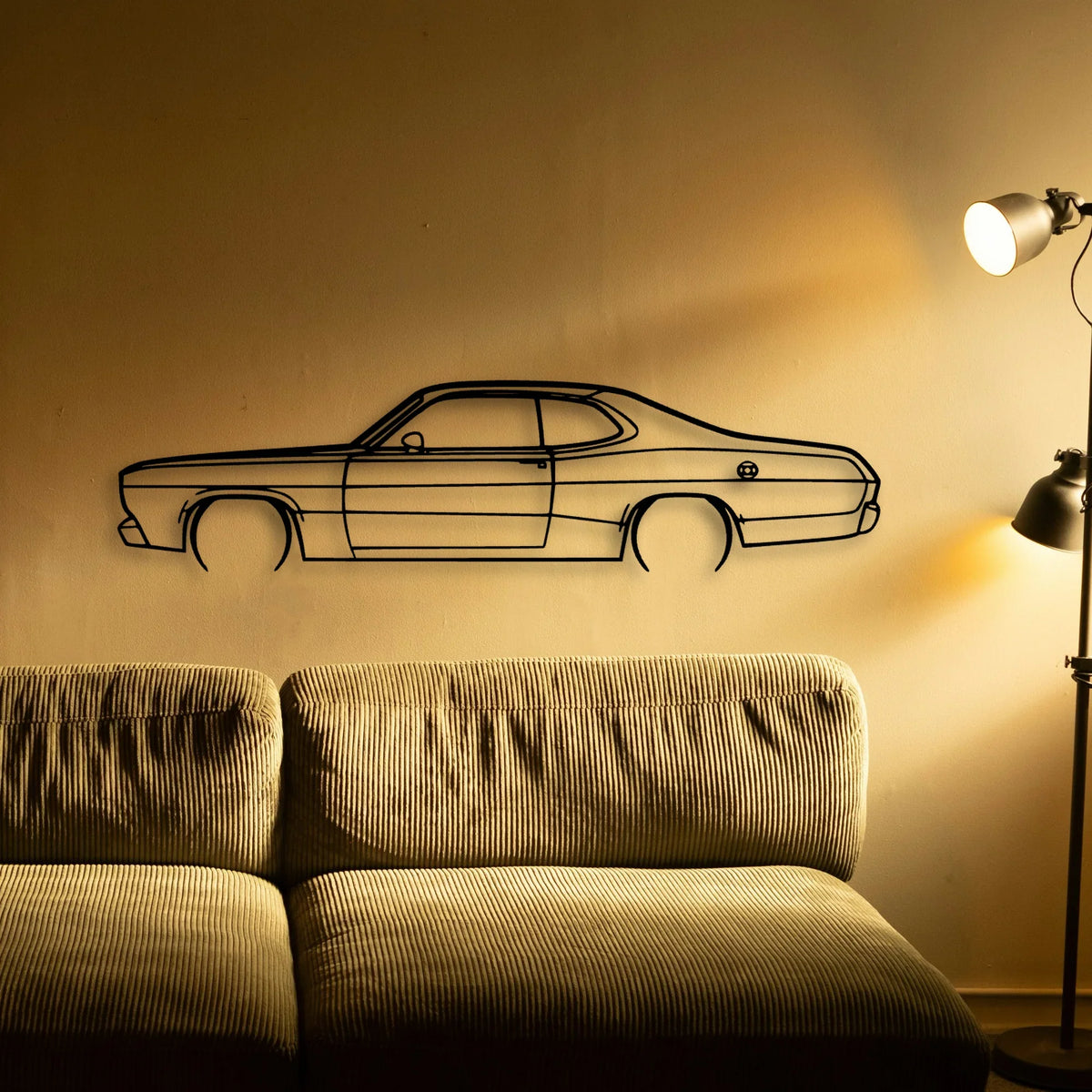 Duster 1970 Classic Silhouette Metal Wall Art - Tinvibe