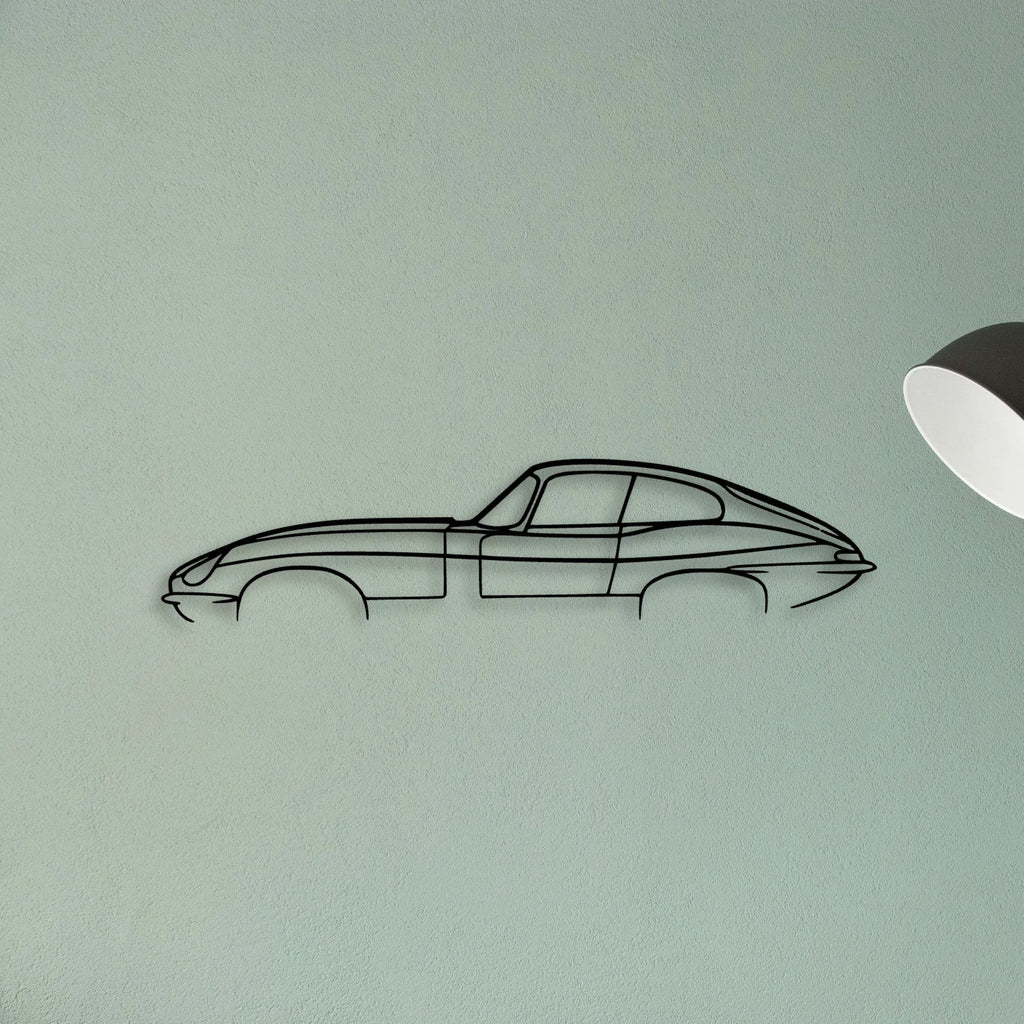E Type Classic Silhouette Metal Wall Art - Tinvibe