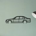 E34 M5 Classic Silhouette Metal Wall Art - Tinvibe