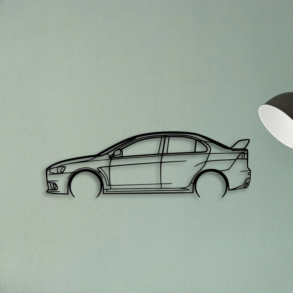EVO X 2 Classic Silhouette Metal Wall Art - Tinvibe