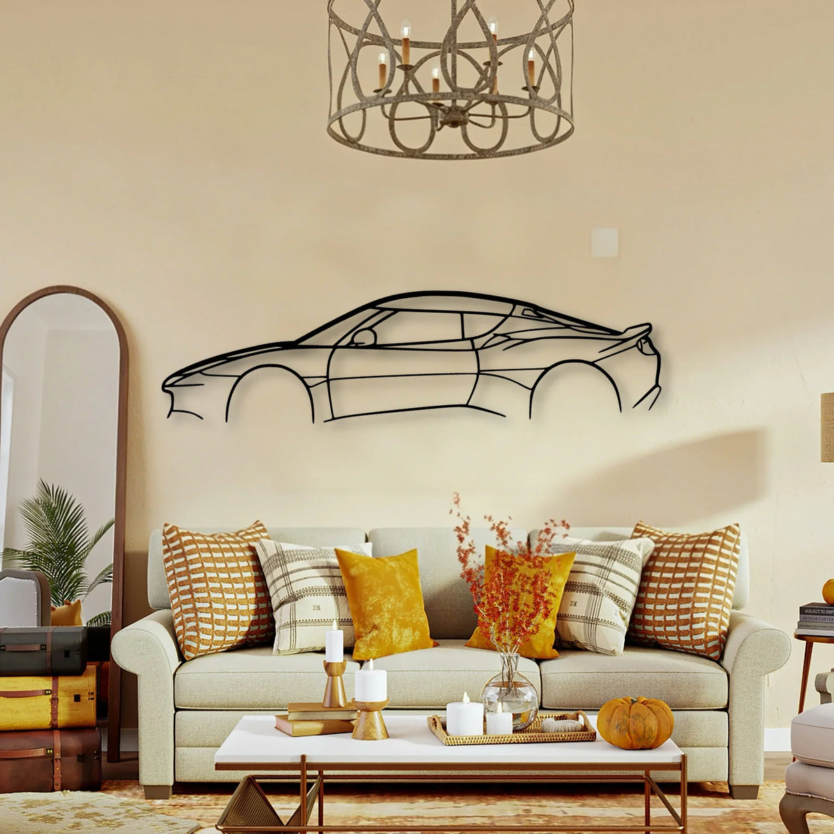 Evora Classic Silhouette Metal Wall Art - Tinvibe