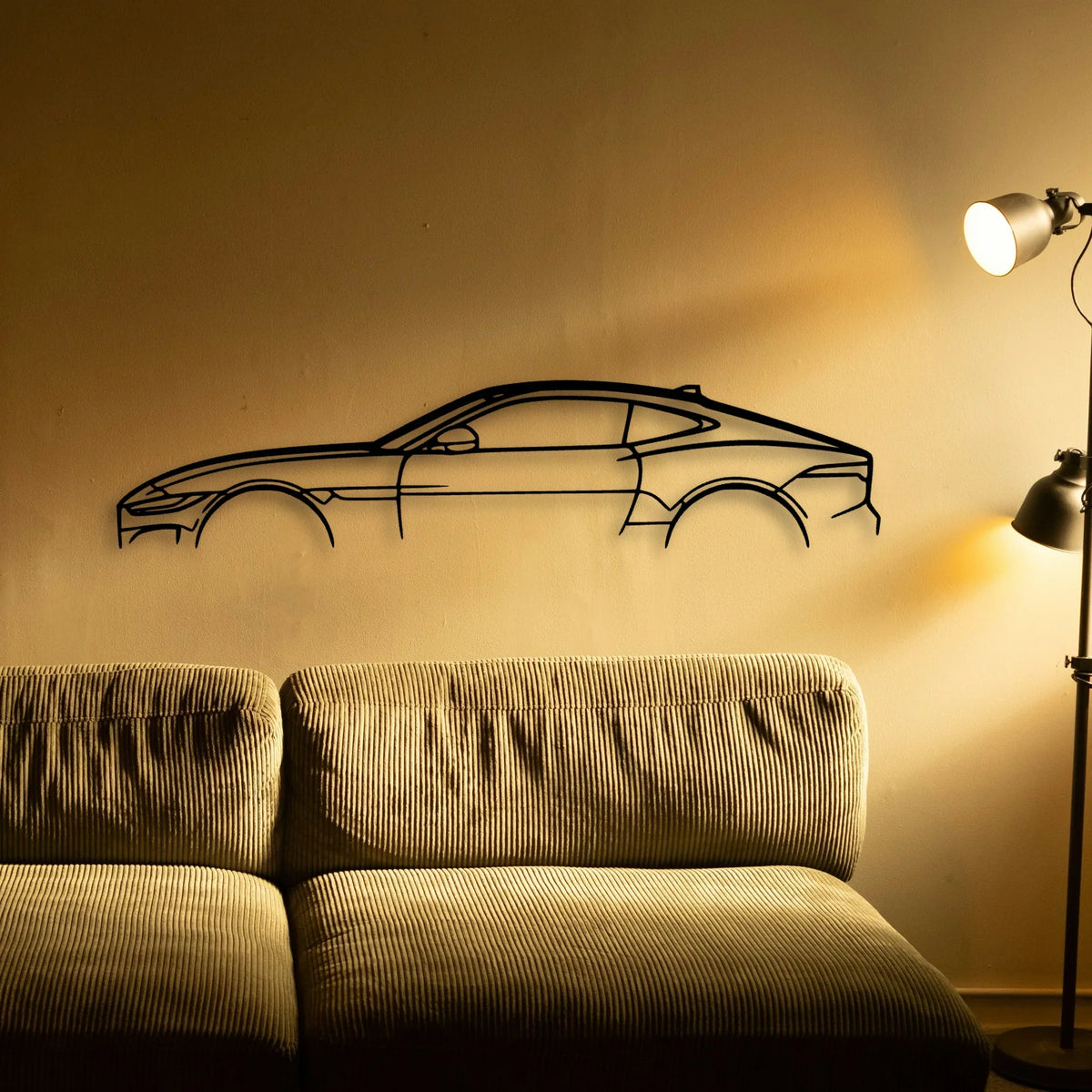 F TYPE Classic Silhouette Metal Wall Art - Tinvibe