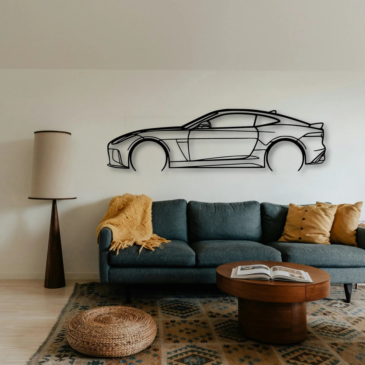 F Type SVR 2017 Classic Silhouette Metal Wall Art - Tinvibe