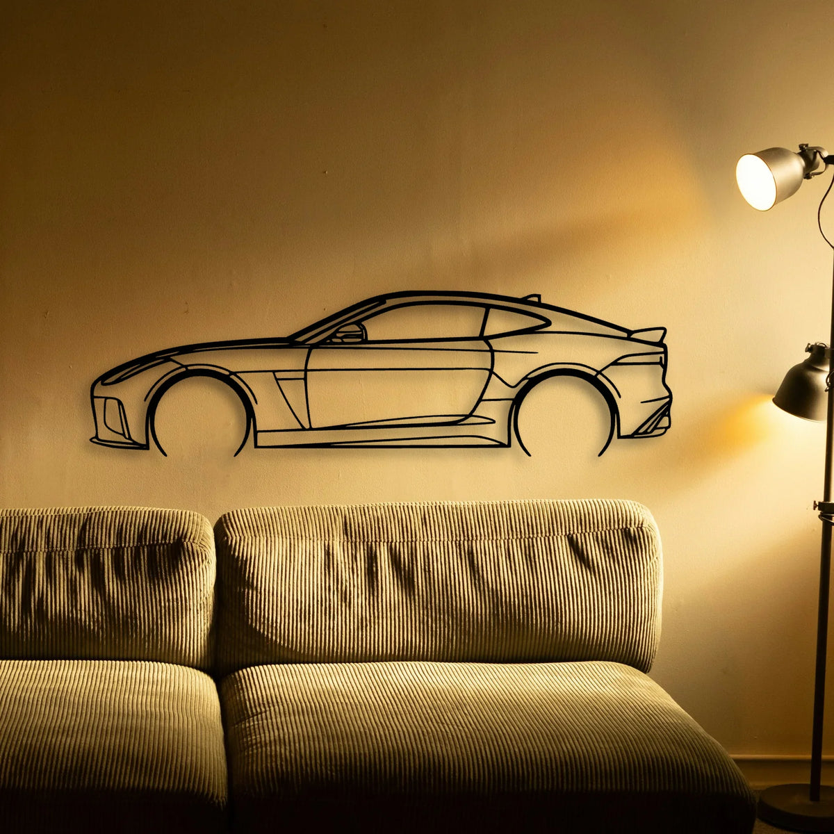 F Type SVR 2017 Classic Silhouette Metal Wall Art - Tinvibe