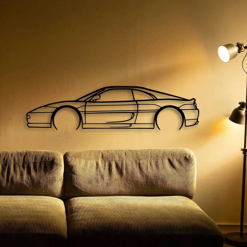 F355 Classic Silhouette Metal Wall Art - Tinvibe