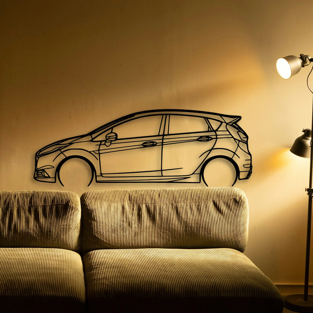 Fiesta ST 2017 Classic Silhouette Metal Wall Art - Tinvibe