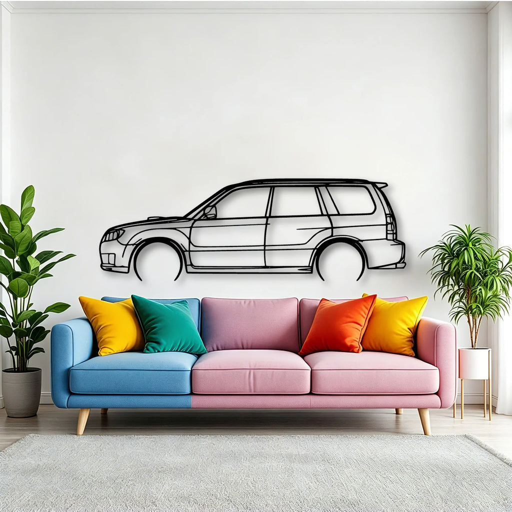 Forester 2005 Classic Silhouette Metal Wall Art - Tinvibe