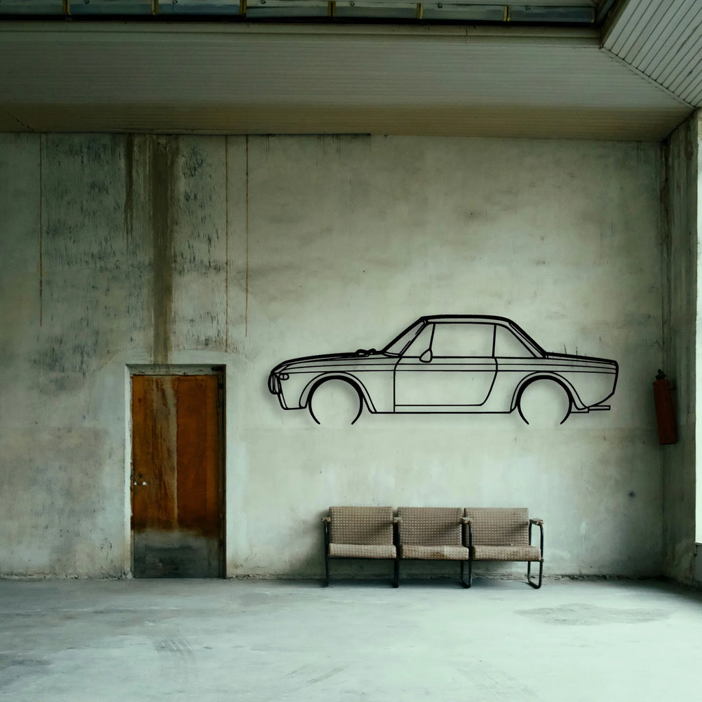 Fulvia 1970 Classic Silhouette Metal Wall Art - Tinvibe