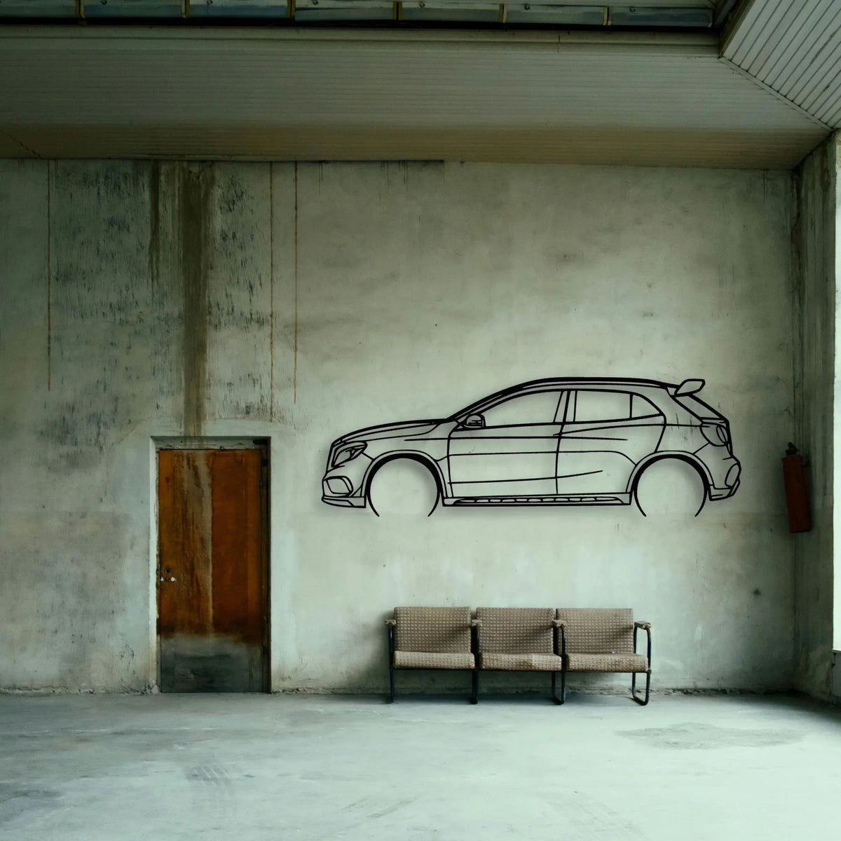 GLA45 Classic Silhouette Metal Wall Art - Tinvibe