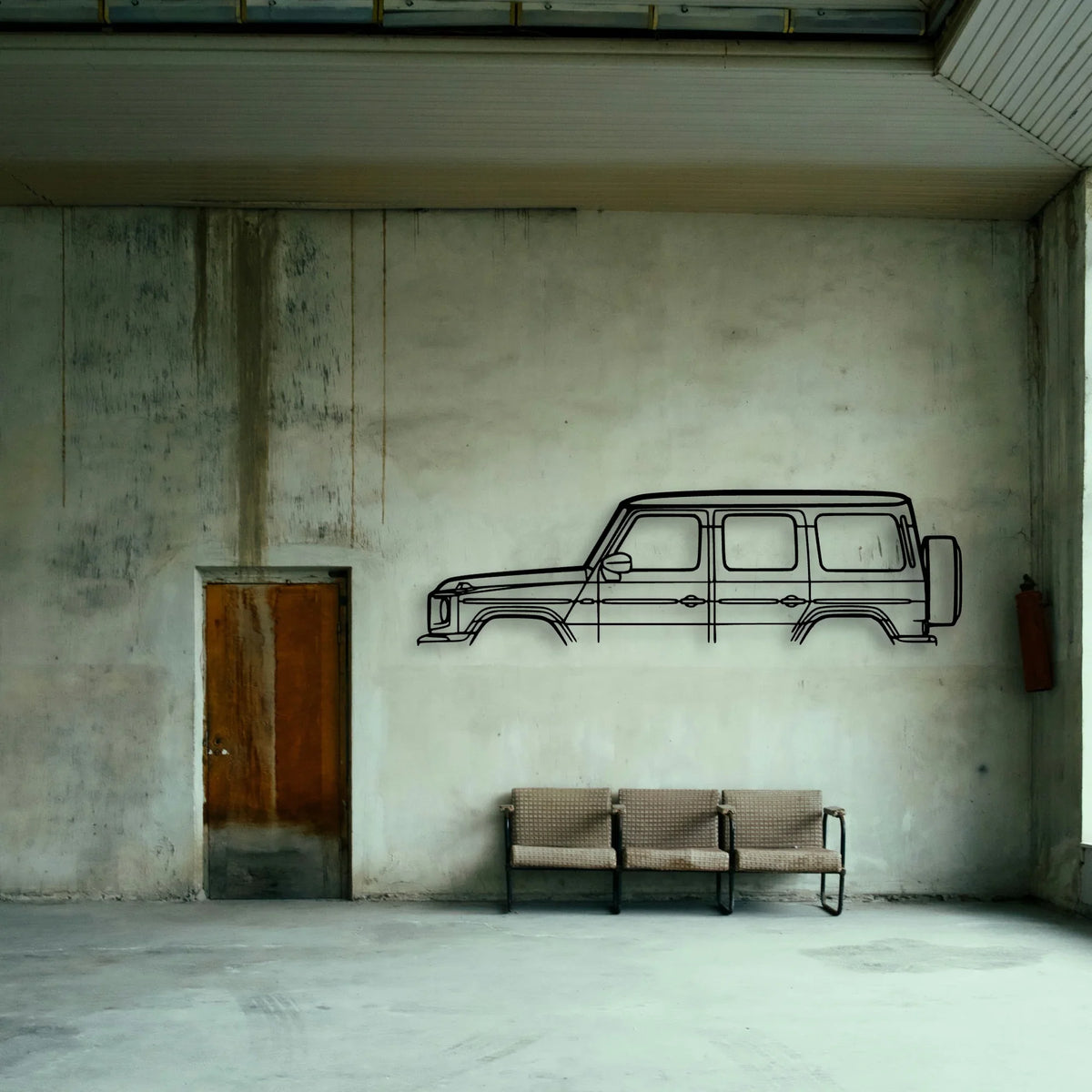 G Class Classic Silhouette Metal Wall Art - Tinvibe