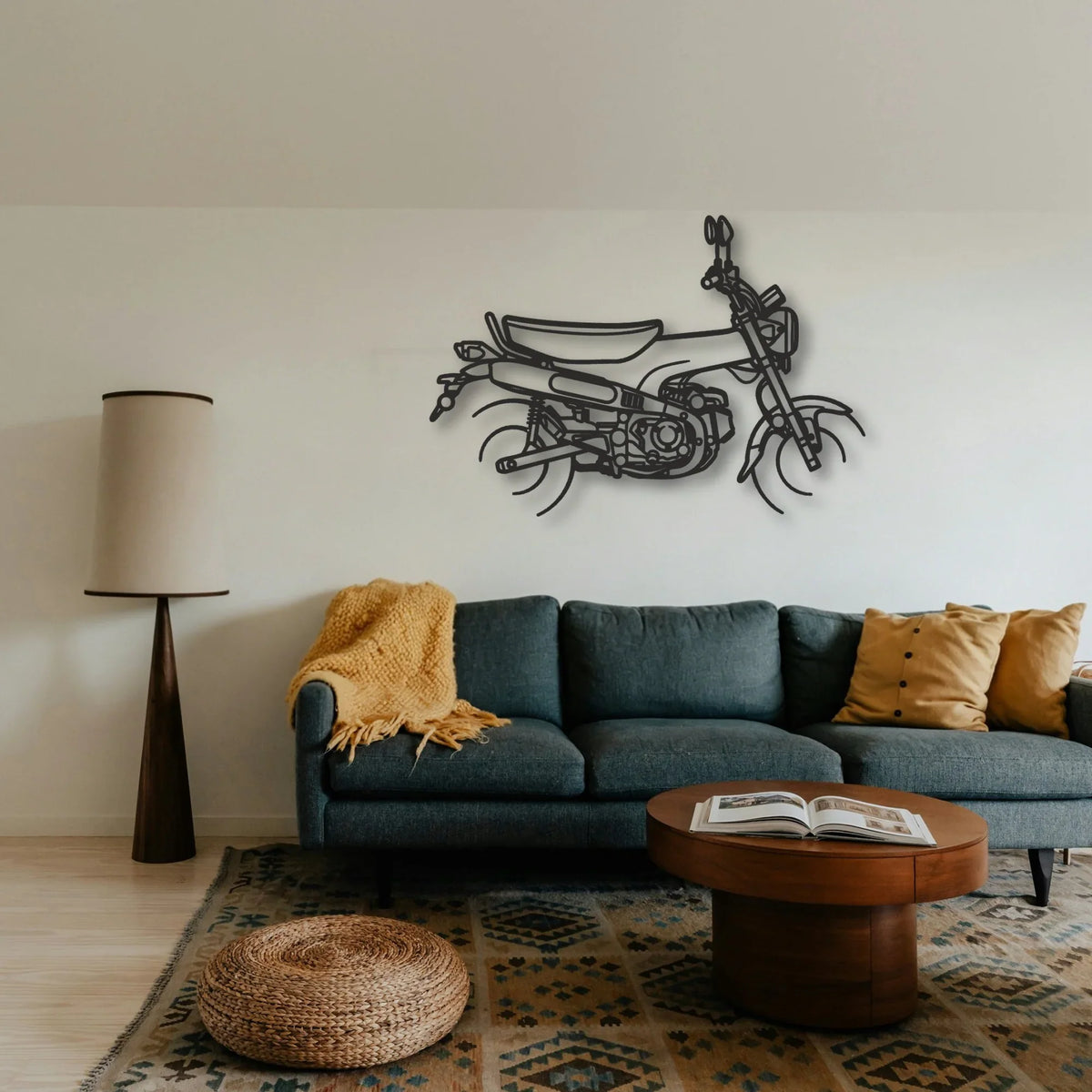Honda Dax 125 Classic Motorcycle Silhouette Metal Wall Art - Tinvibe