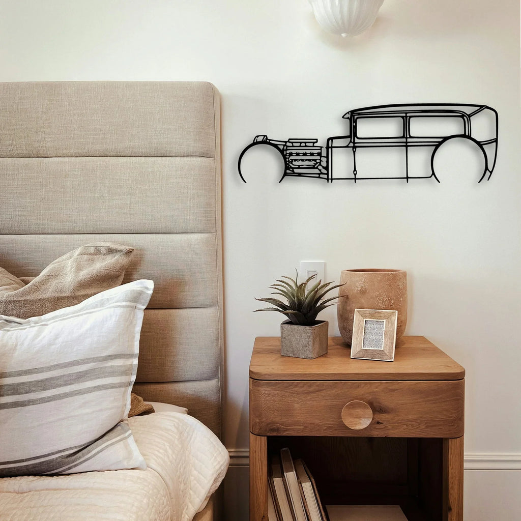 Model A Classic Silhouette Metal Wall Art - Tinvibe