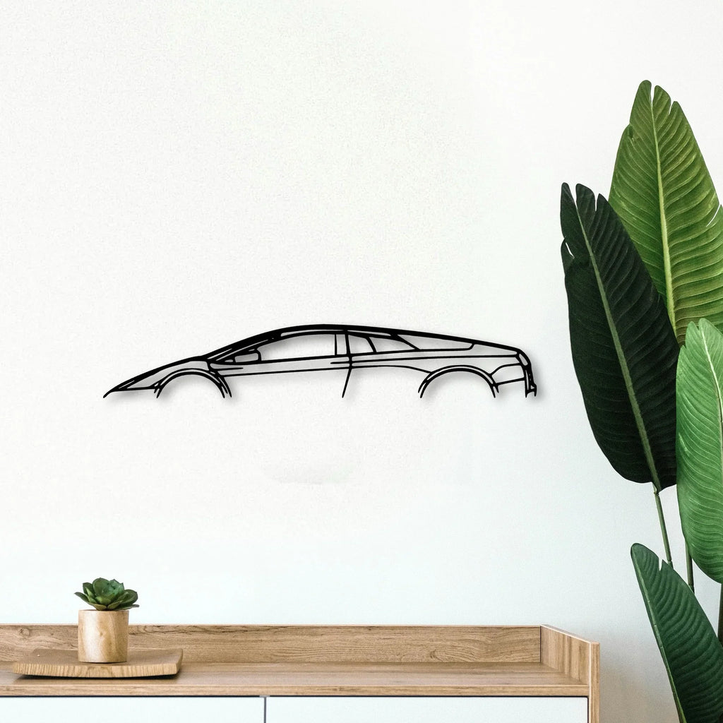 Murcielago 2007 Classic Silhouette Metal Wall Art - Tinvibe