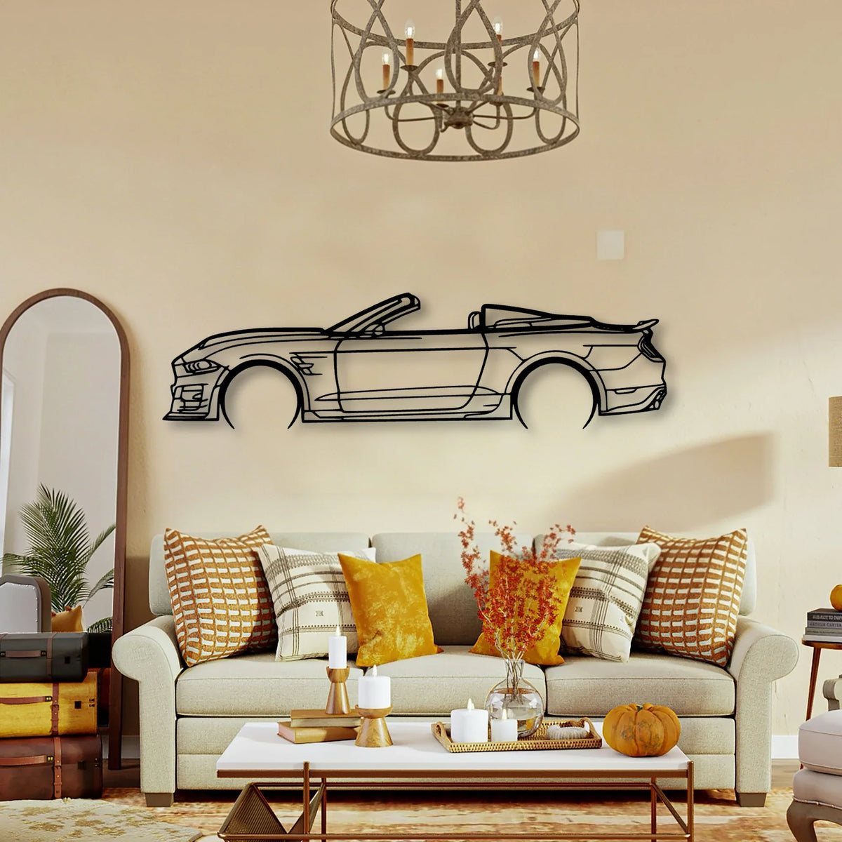 Mustang Speedster 2012 Classic Silhouette Metal Wall Art - Tinvibe