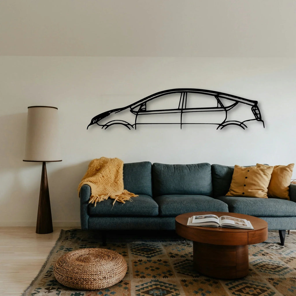 Prius 2007 Classic Silhouette Metal Wall Art - Tinvibe