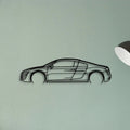R8 V10 Plus 2014 Classic Silhouette Metal Wall Art - Tinvibe