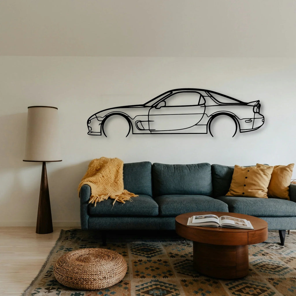 RX7 R1 2 Classic Silhouette Metal Wall Art - Tinvibe