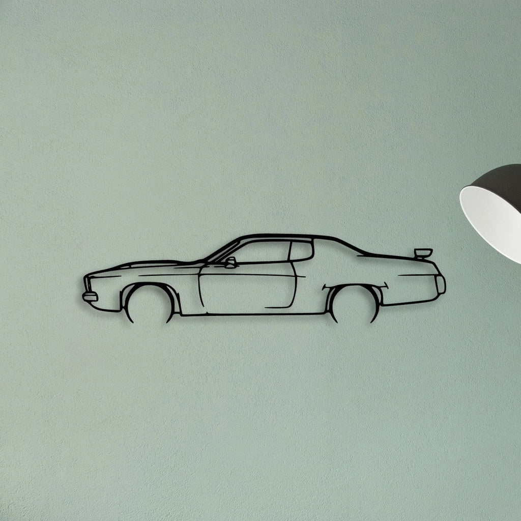 Road Runner 1974 Classic Silhouette Metal Wall Art - Tinvibe