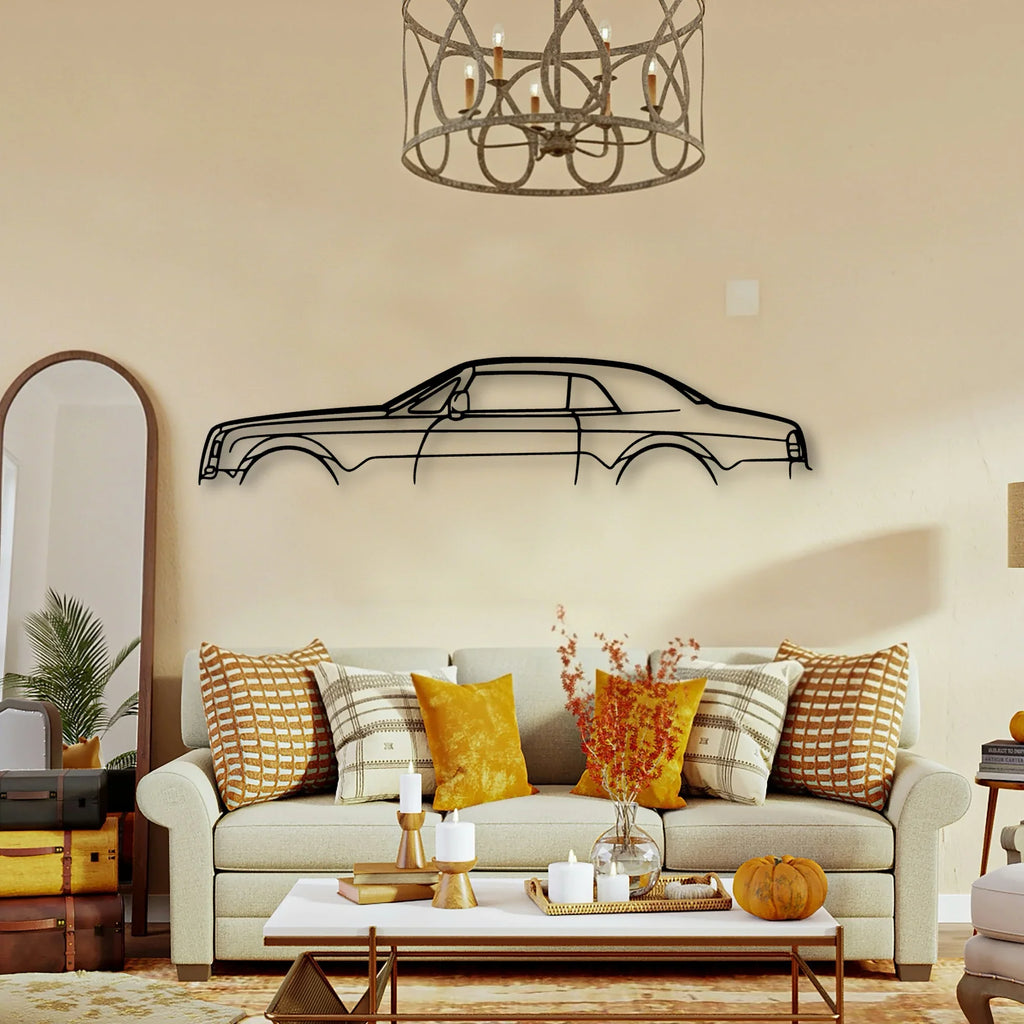 Royce Phantom Coupe Classic Silhouette Metal Wall Art - Tinvibe