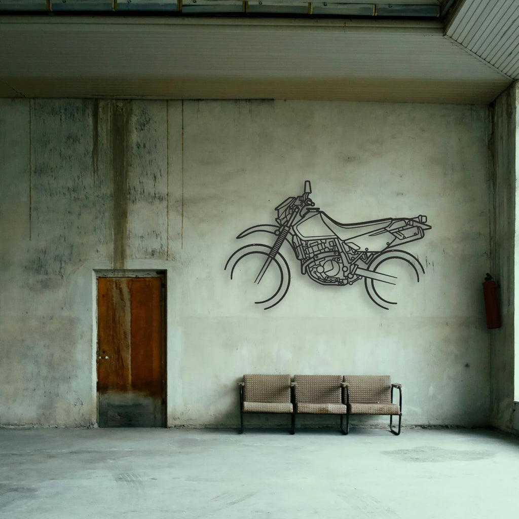 Suzuki DR650 Classic Motorcycle Silhouette Metal Wall Art - Tinvibe