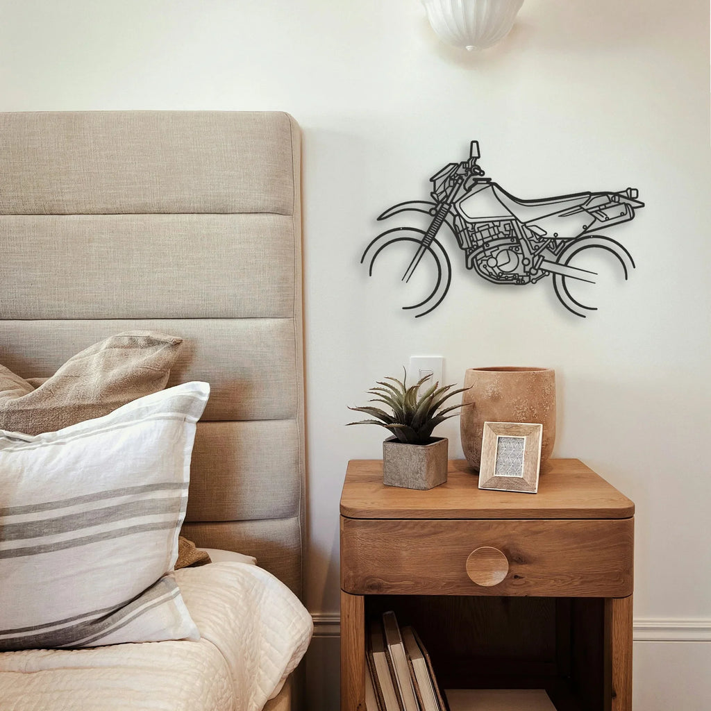 Suzuki DR650 Classic Motorcycle Silhouette Metal Wall Art - Tinvibe
