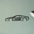 Testarossa 2 Classic Silhouette Metal Wall Art - Tinvibe