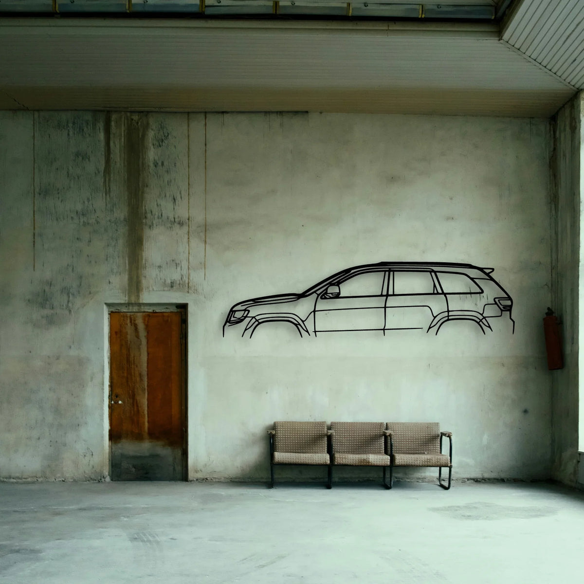 Trackhawk 2018 Classic Silhouette Metal Wall Art - Tinvibe