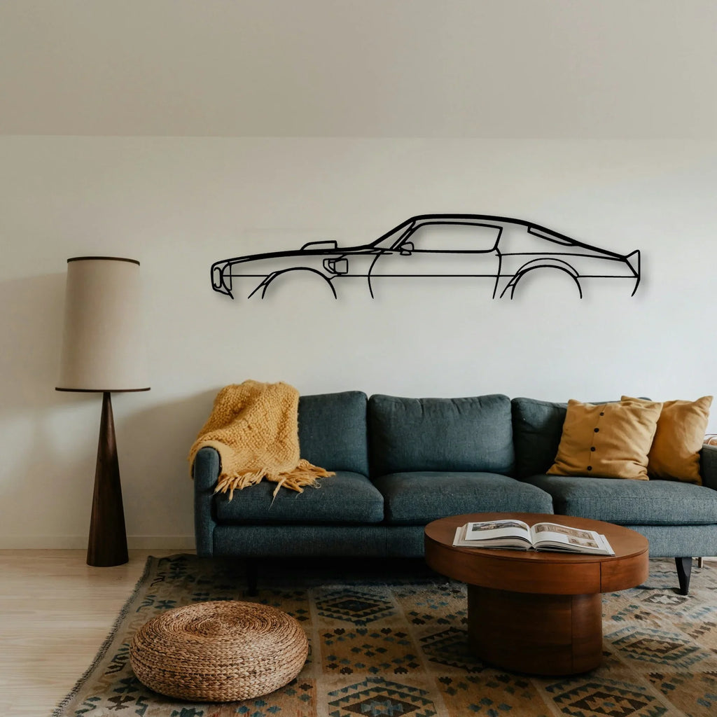 Trans AM 1973 Classic Silhouette Metal Wall Art - Tinvibe