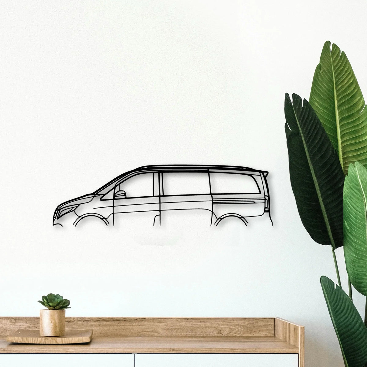 V Class 2017 Classic Silhouette Metal Wall Art - Tinvibe