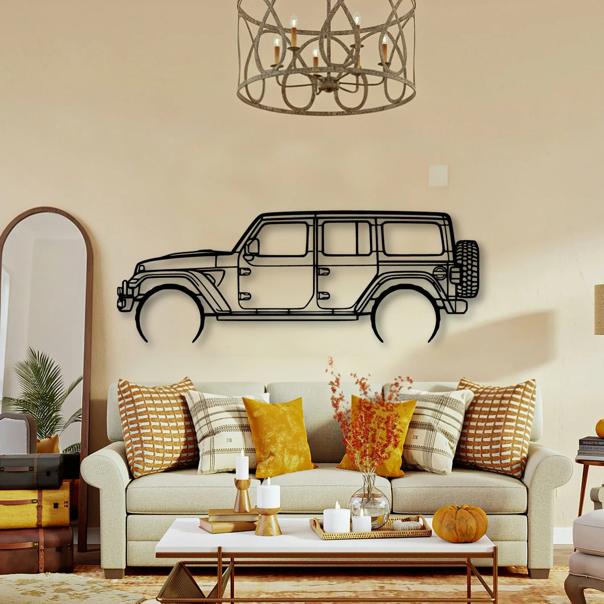 Wrangler 392 XR Classic Silhouette Metal Wall Art - Tinvibe