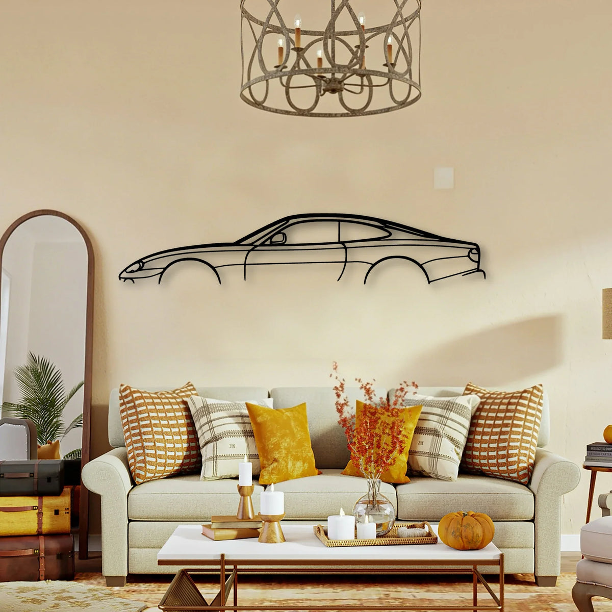 XK8 2000 Classic Silhouette Metal Wall Art - Tinvibe