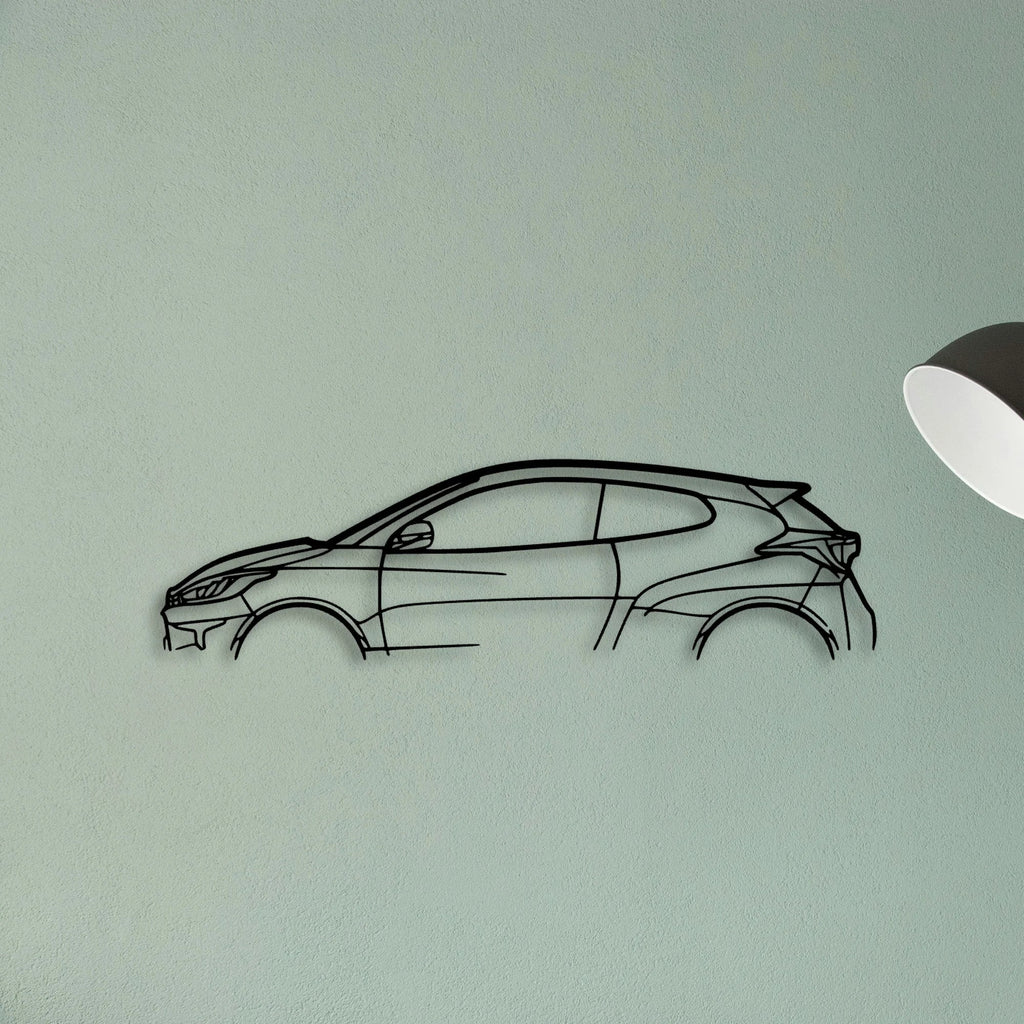 Yaris GR 2020 Classic Silhouette Metal Wall Art - Tinvibe
