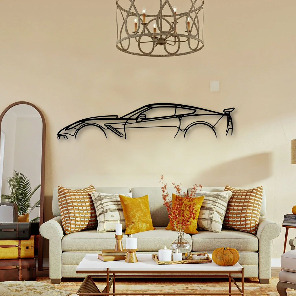 ZR1 C7 Classic Silhouette Metal Wall Art - Tinvibe