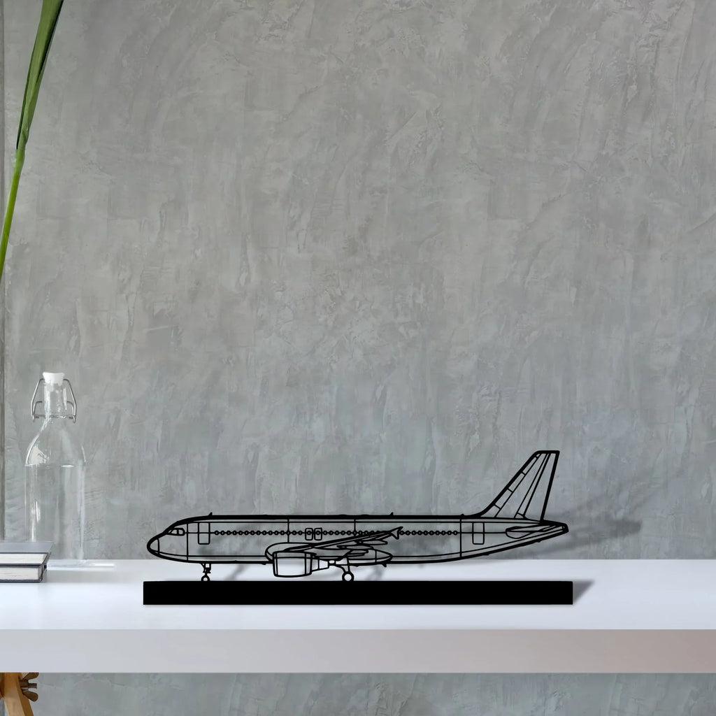 a320-cfm56 Silhouette Metal Art Stand - Tinvibe