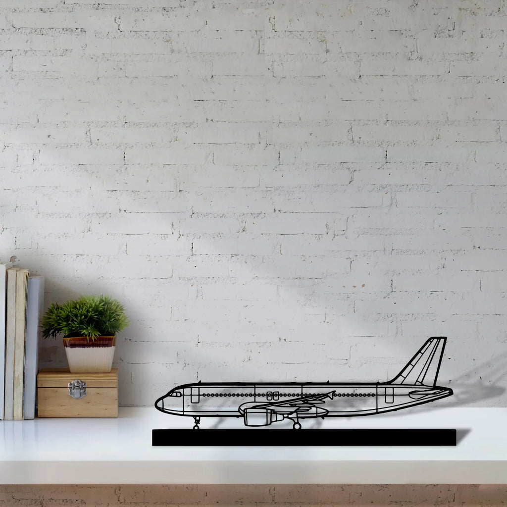 a320-cfm56 Silhouette Metal Art Stand - Tinvibe