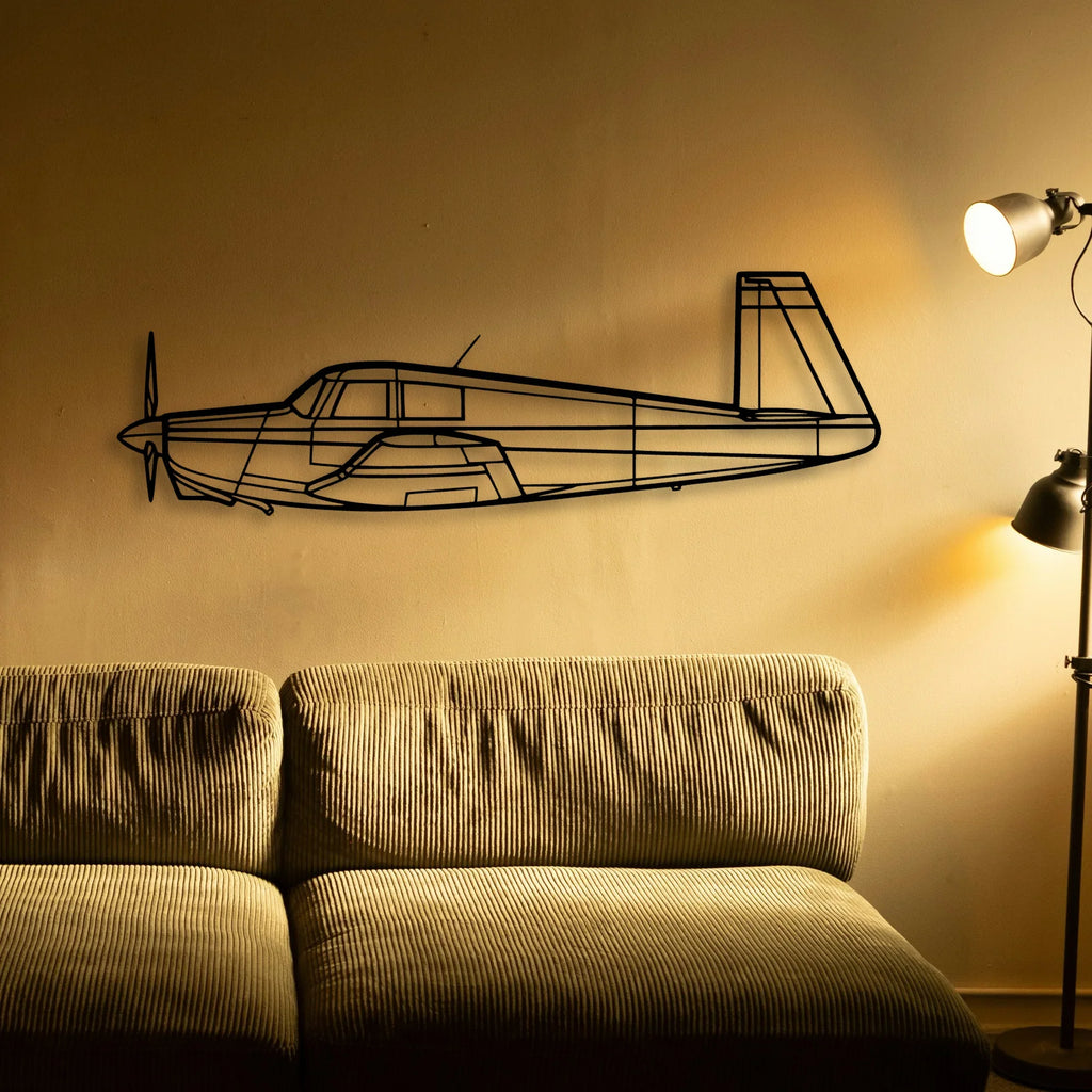 Archer Lx Classic Aircraft Silhouette Metal Wall Art - Tinvibe